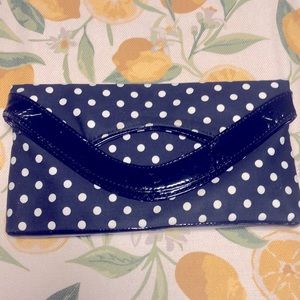 Vintage Loft Navy blue White Polka Dot Clutch/Handbag Clutch Trend